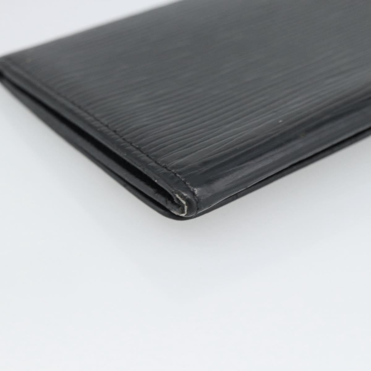 LOUIS VUITTON Epi Anvelop Cult De Vuitto Card Case Black M56169 LV Auth 188628