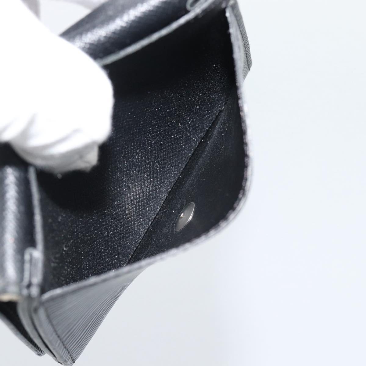 LOUIS VUITTON Epi Anvelop Cult De Vuitto Card Case Black M56169 LV Auth 188628