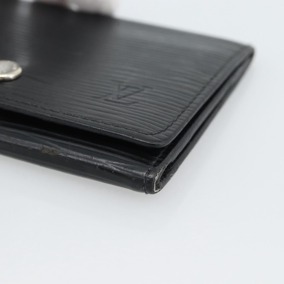 LOUIS VUITTON Epi Anvelop Cult De Vuitto Card Case Black M56169 LV Auth 188628