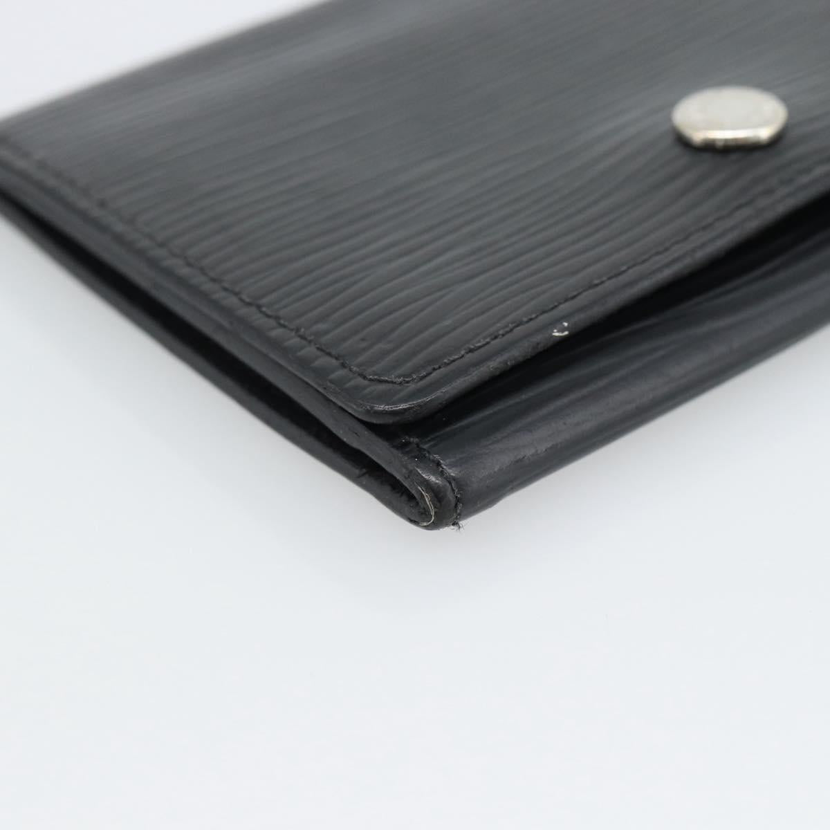 LOUIS VUITTON Epi Anvelop Cult De Vuitto Card Case Black M56169 LV Auth 188628