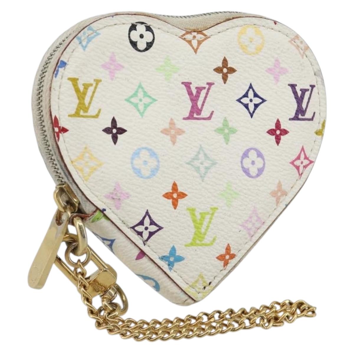 LOUIS VUITTON Monogram Multicolor Porte Monnaie Coeur Purse M60040 Auth 188630A