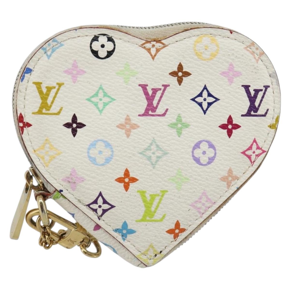 LOUIS VUITTON Monogram Multicolor Porte Monnaie Coeur Purse M60040 Auth 188630A