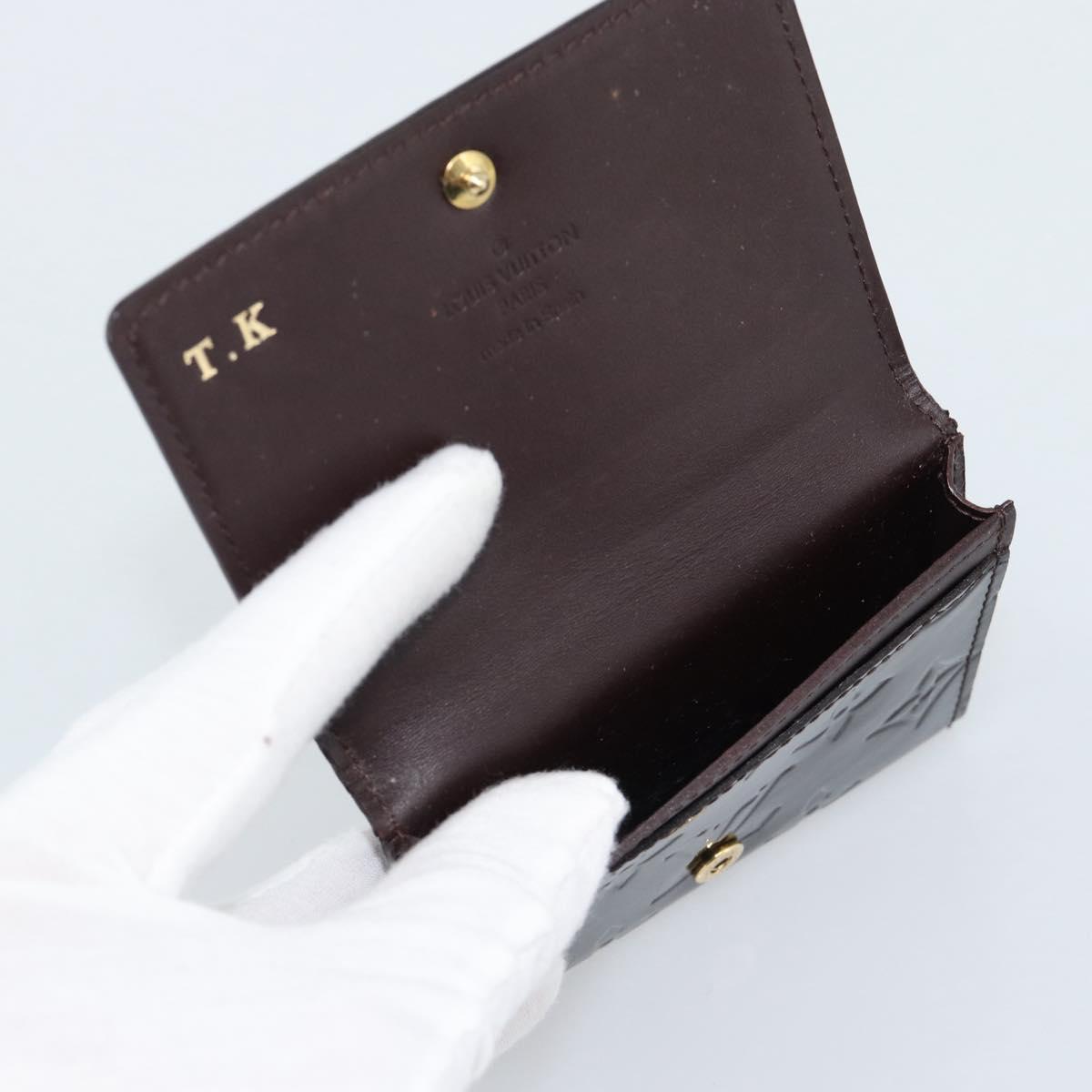LOUIS VUITTON Vernis Anvelop Cult De Vuitto Case Amarante M91409 Auth 188631