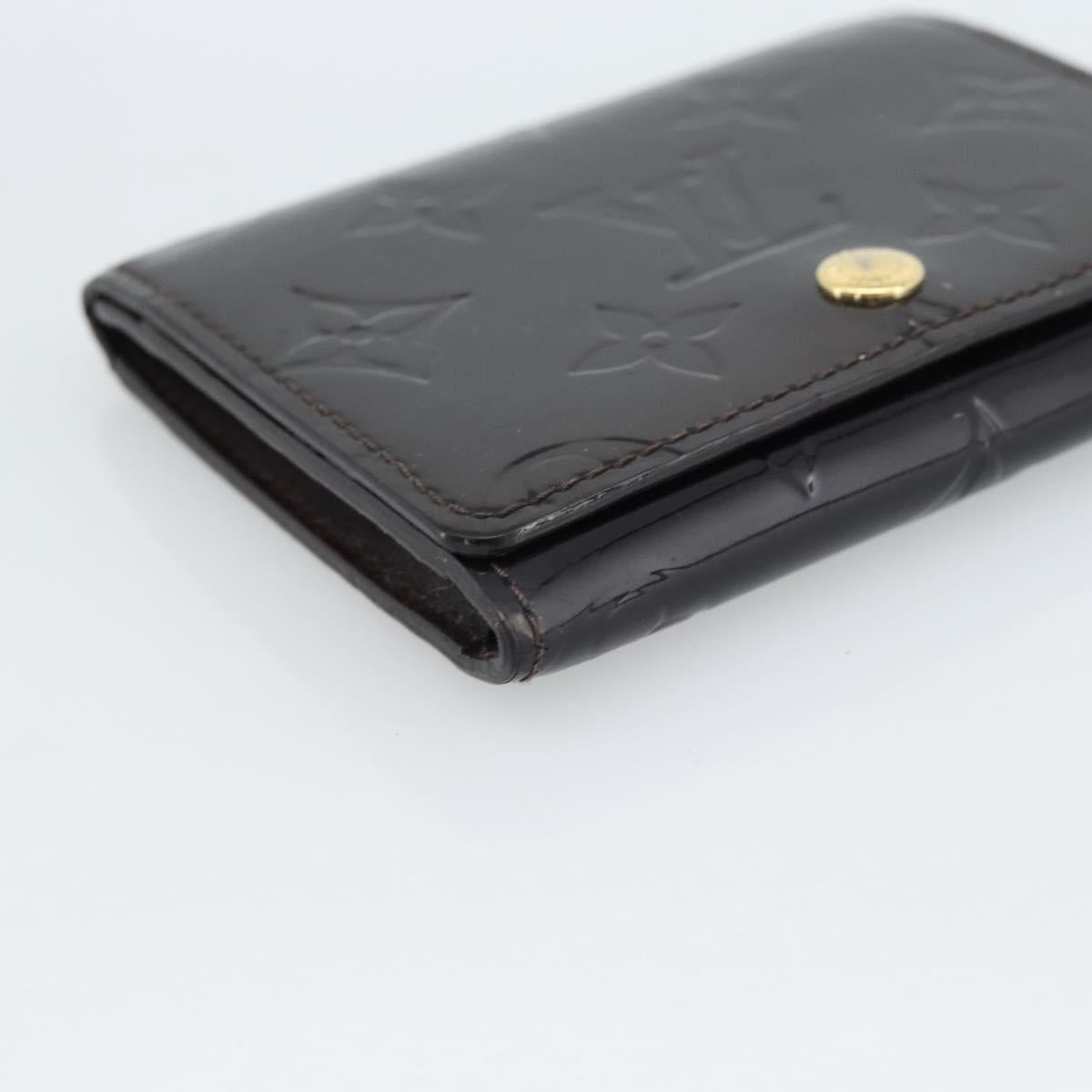 LOUIS VUITTON Vernis Anvelop Cult De Vuitto Case Amarante M91409 Auth 188631