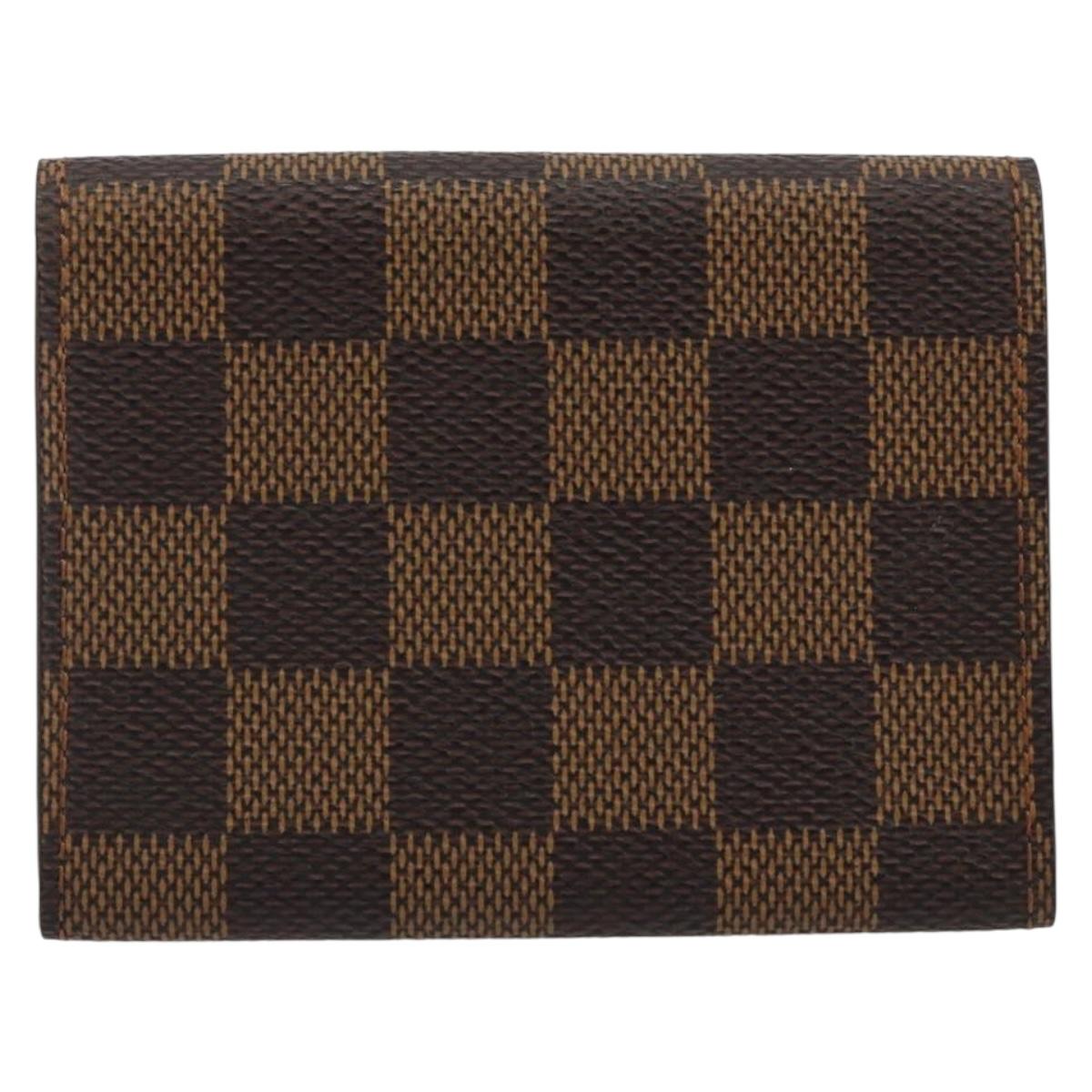 LOUIS VUITTON Damier Ebene Anvelop Cult De Vuitto Card Case N62920 Auth 188651A