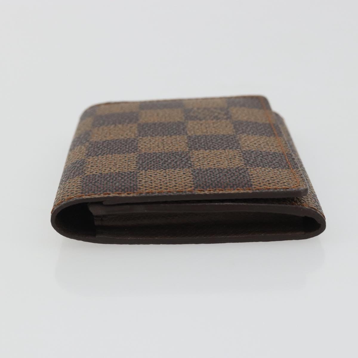 LOUIS VUITTON Damier Ebene Anvelop Cult De Vuitto Card Case N62920 Auth 188651A