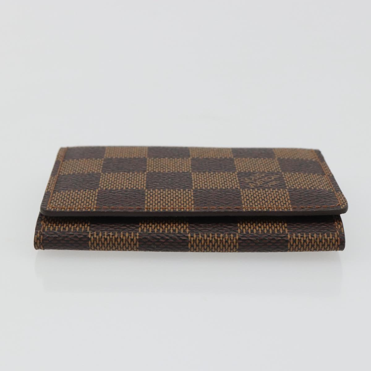LOUIS VUITTON Damier Ebene Anvelop Cult De Vuitto Card Case N62920 Auth 188651A