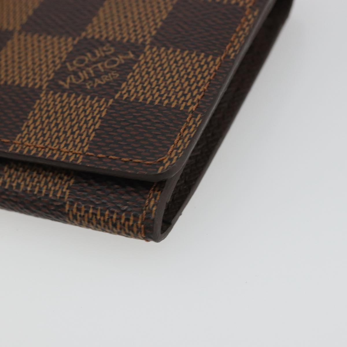 LOUIS VUITTON Damier Ebene Anvelop Cult De Vuitto Card Case N62920 Auth 188651A