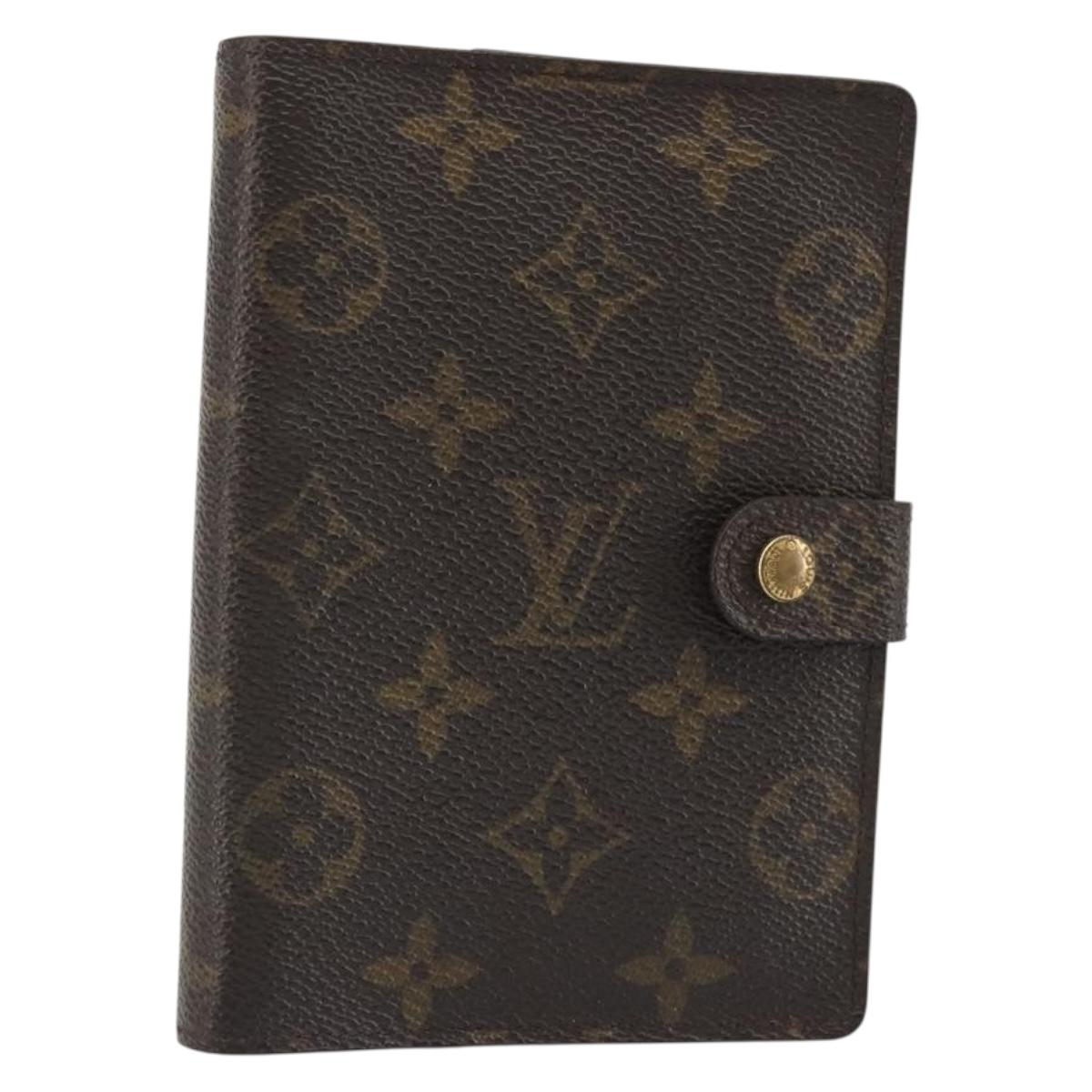 LOUIS VUITTON Monogram Agenda PM Day Planner Cover R20005 LV Auth 188653A