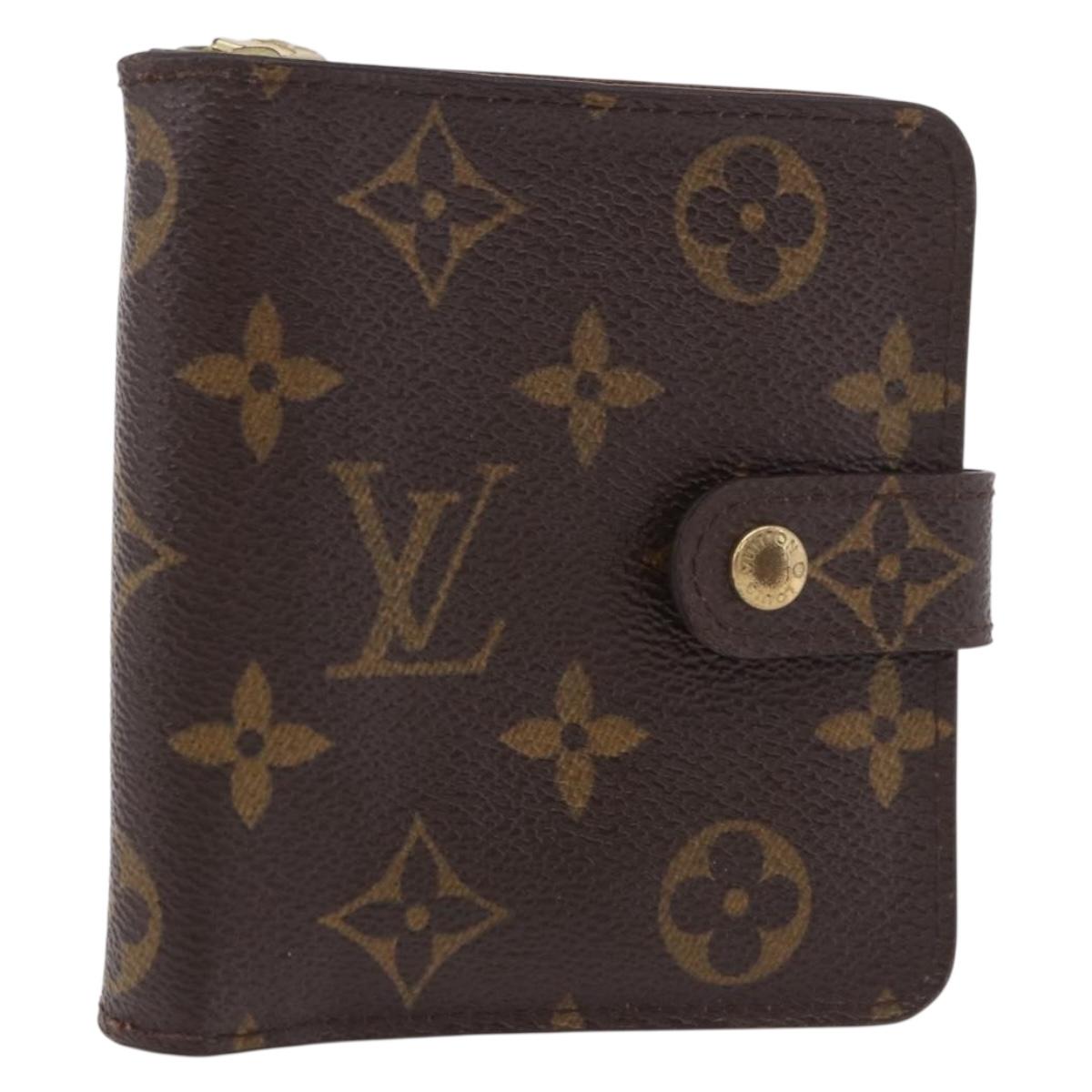 LOUIS VUITTON Monogram Compact Zip Wallet M61667 LV Auth 188654A