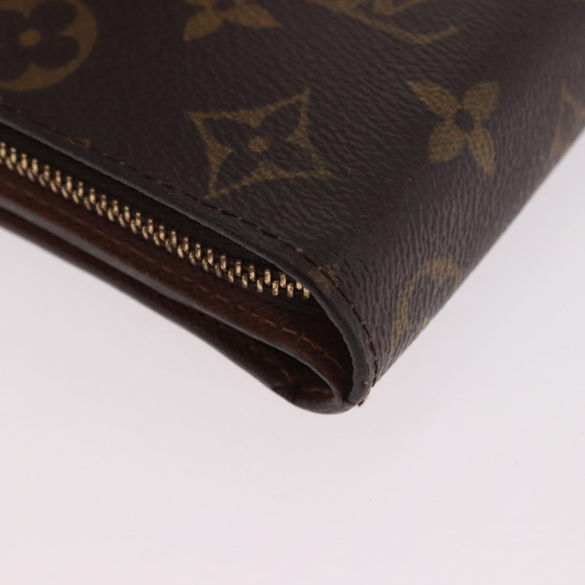 LOUIS VUITTON Monogram Compact Zip Wallet M61667 LV Auth 188654A