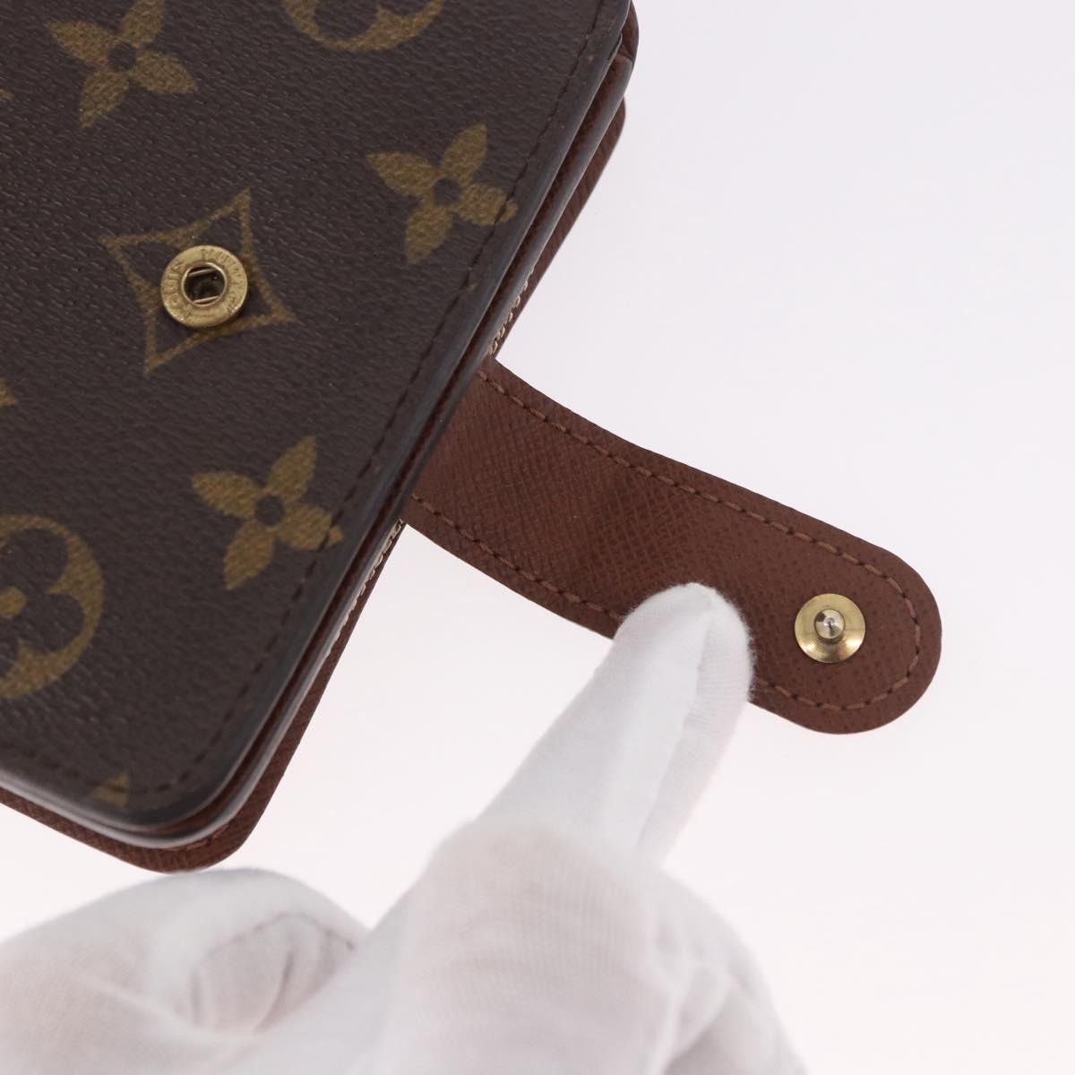 LOUIS VUITTON Monogram Compact Zip Wallet M61667 LV Auth 188654A