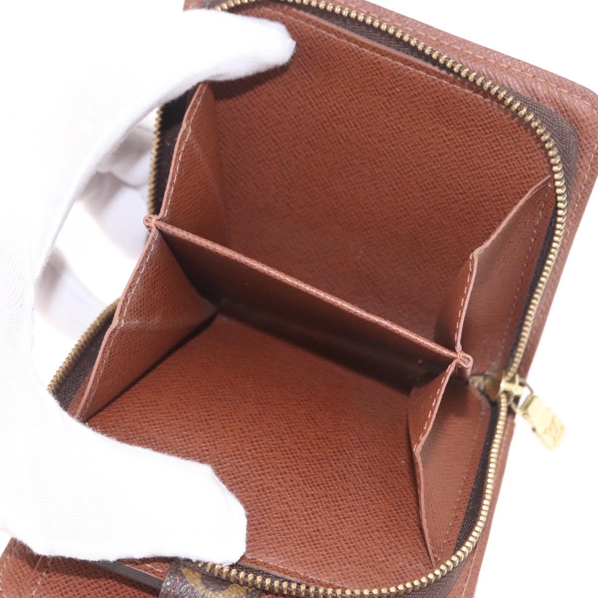 LOUIS VUITTON Monogram Compact Zip Wallet M61667 LV Auth 188654A