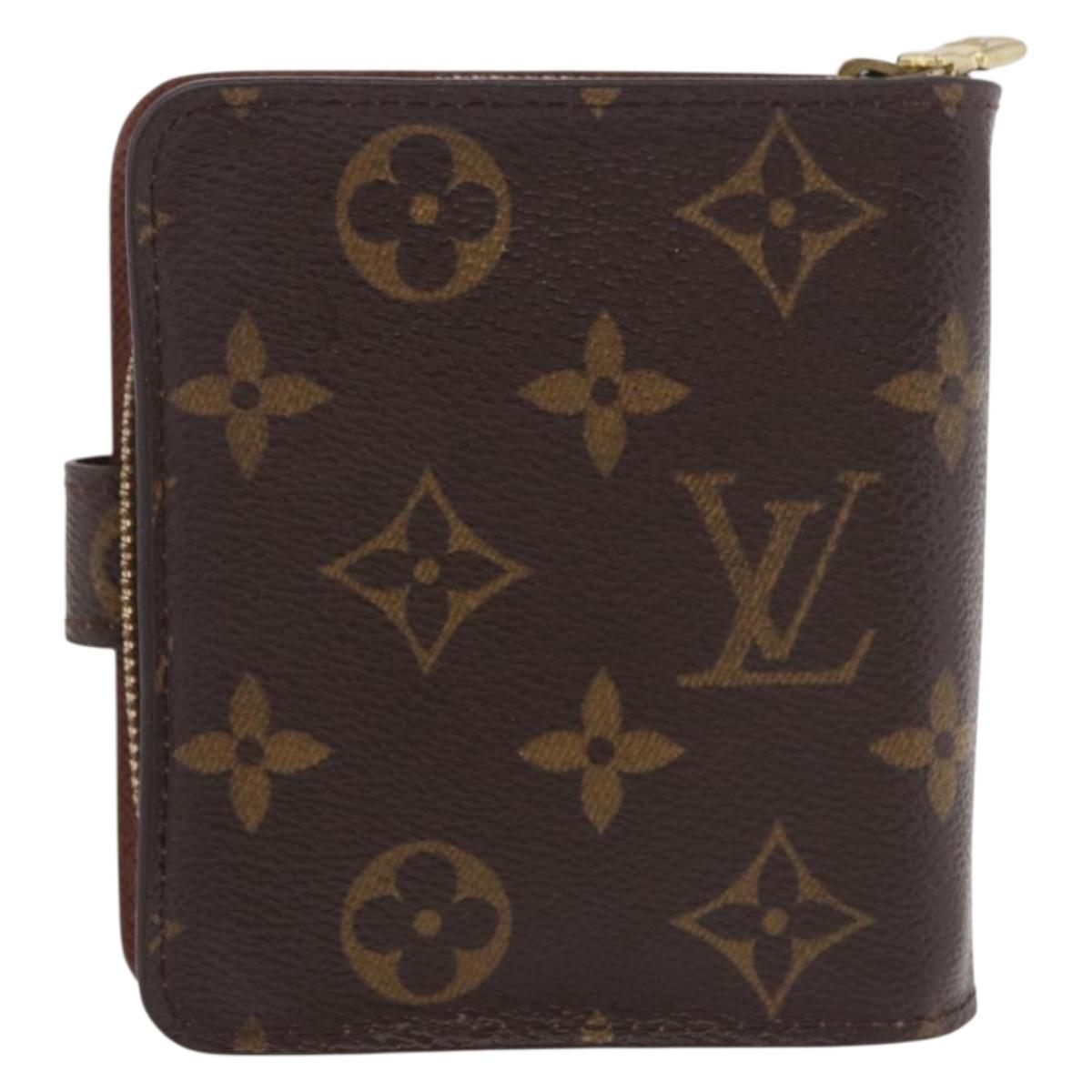LOUIS VUITTON Monogram Compact Zip Wallet M61667 LV Auth 188654A