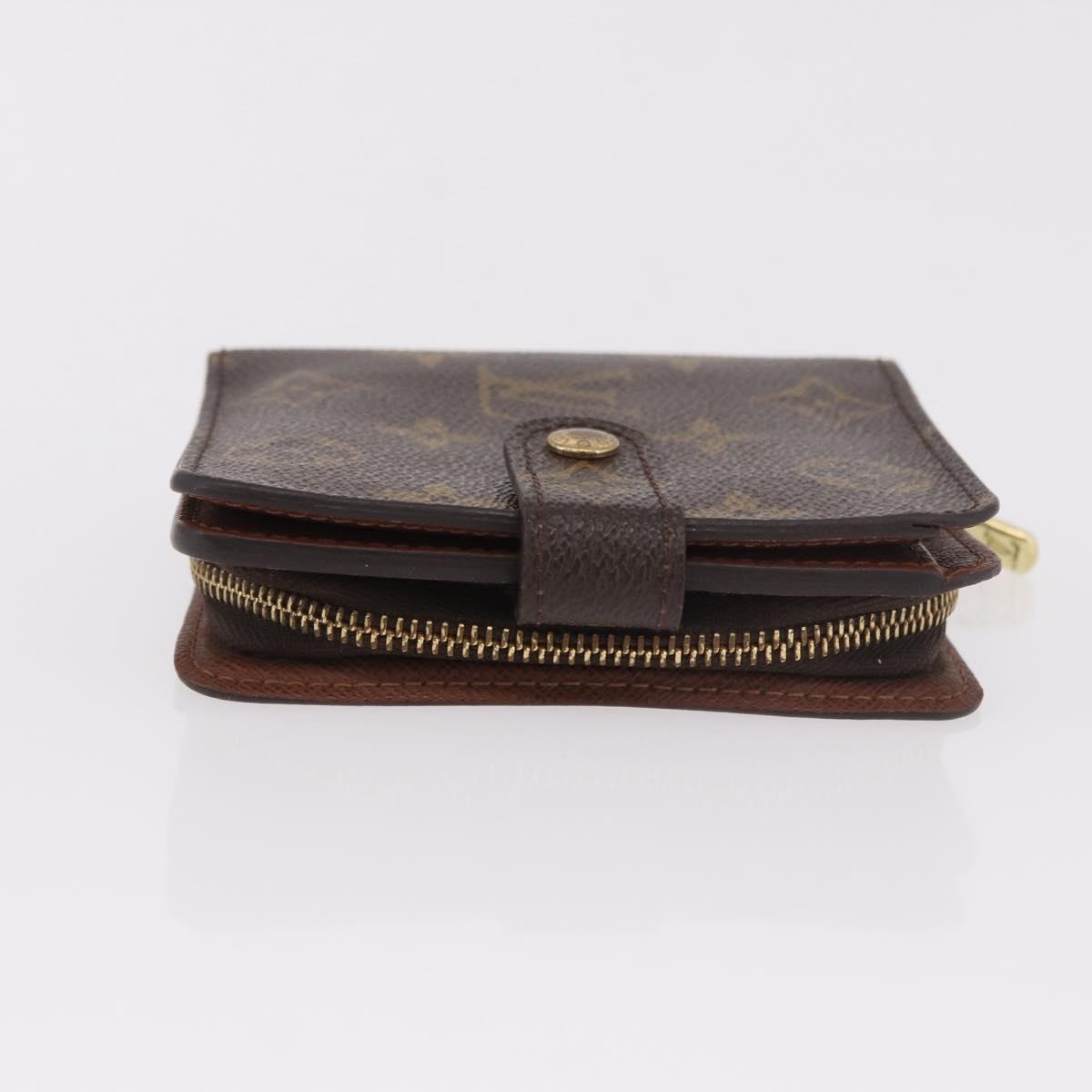 LOUIS VUITTON Monogram Compact Zip Wallet M61667 LV Auth 188654A