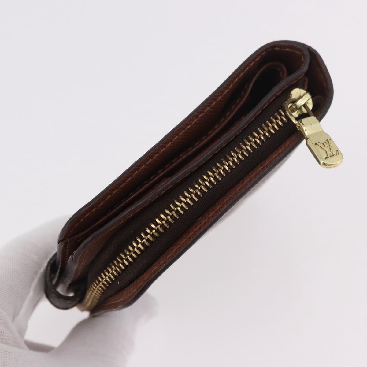 LOUIS VUITTON Monogram Compact Zip Wallet M61667 LV Auth 188654A