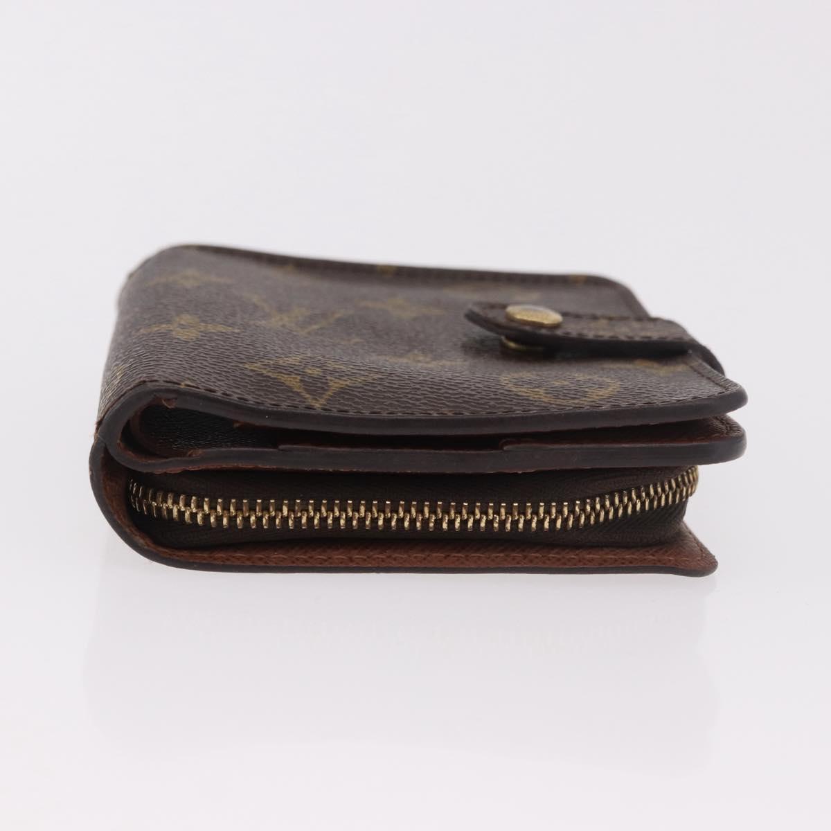 LOUIS VUITTON Monogram Compact Zip Wallet M61667 LV Auth 188654A