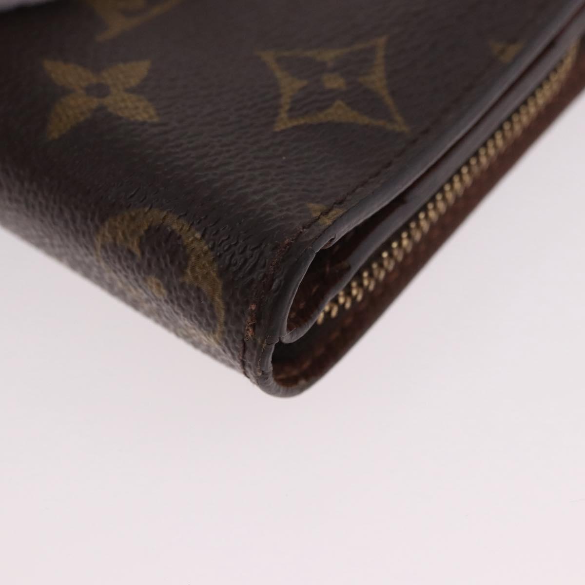 LOUIS VUITTON Monogram Compact Zip Wallet M61667 LV Auth 188654A