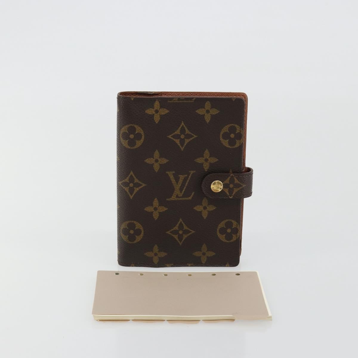 LOUIS VUITTON Monogram Agenda PM Day Planner Cover R20005 LV Auth 188655A