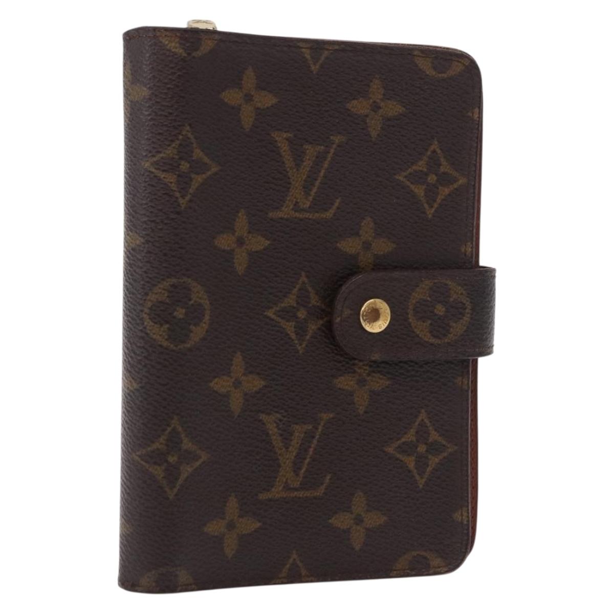 LOUIS VUITTON Monogram Porto Papie Zip Wallet M61207 LV Auth 188656A