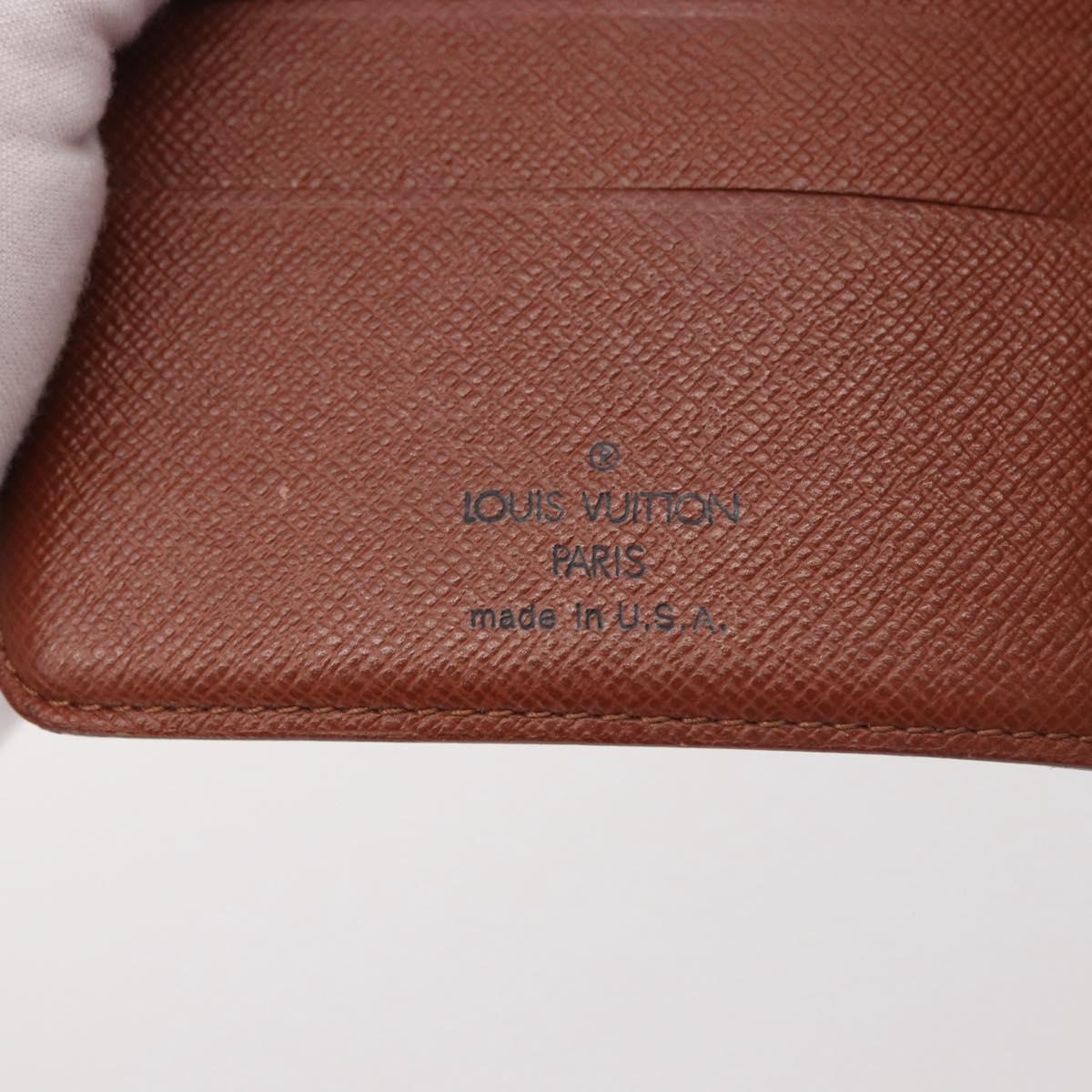 LOUIS VUITTON Monogram Porto Papie Zip Wallet M61207 LV Auth 188656A