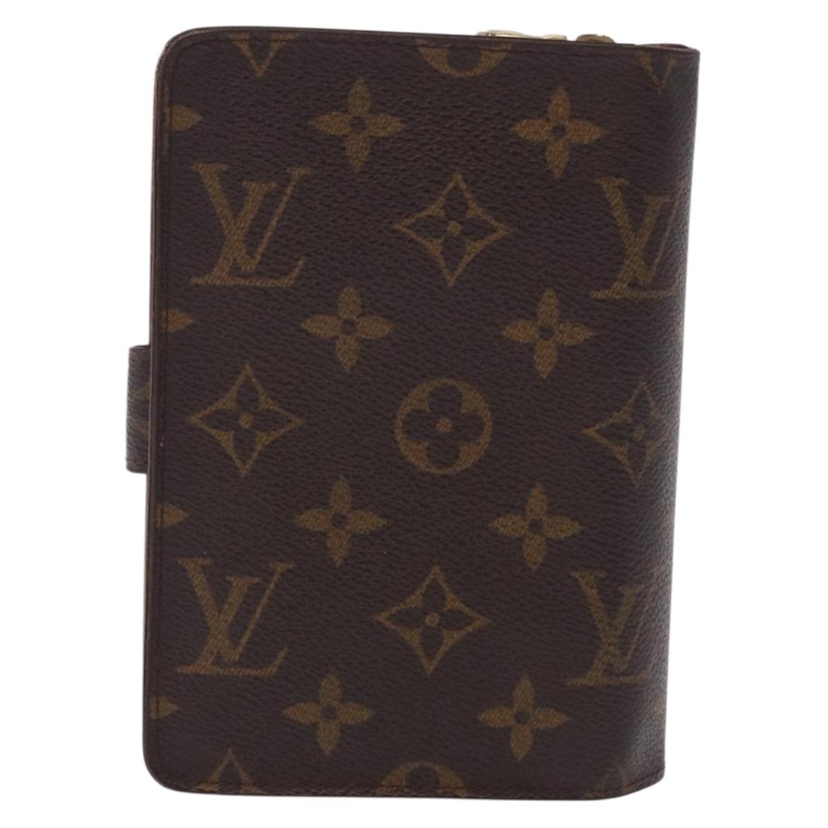 LOUIS VUITTON Monogram Porto Papie Zip Wallet M61207 LV Auth 188656A