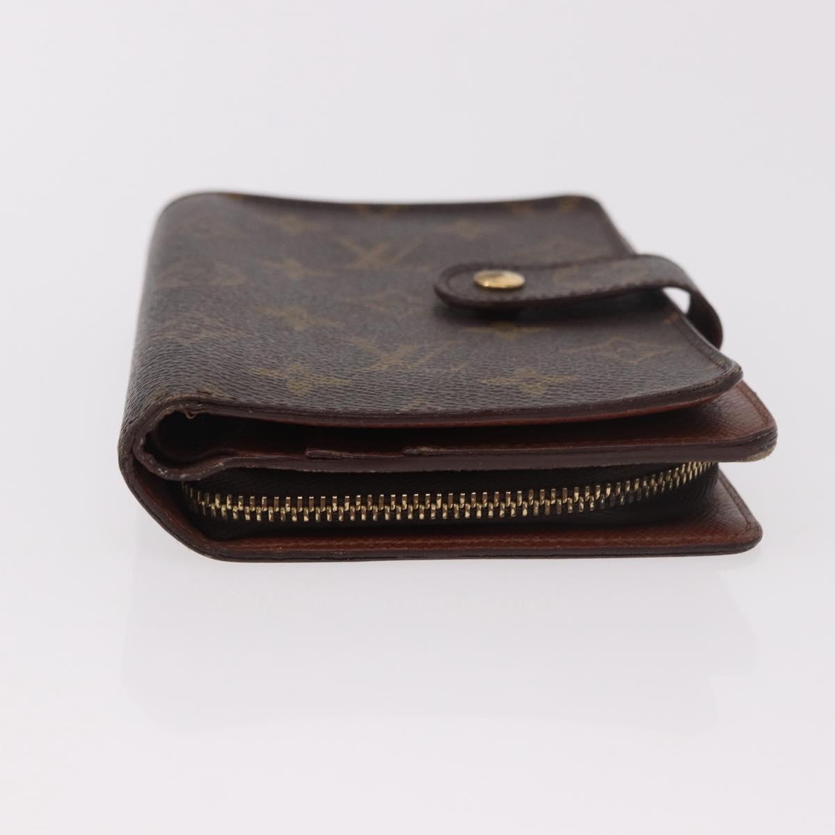 LOUIS VUITTON Monogram Porto Papie Zip Wallet M61207 LV Auth 188656A