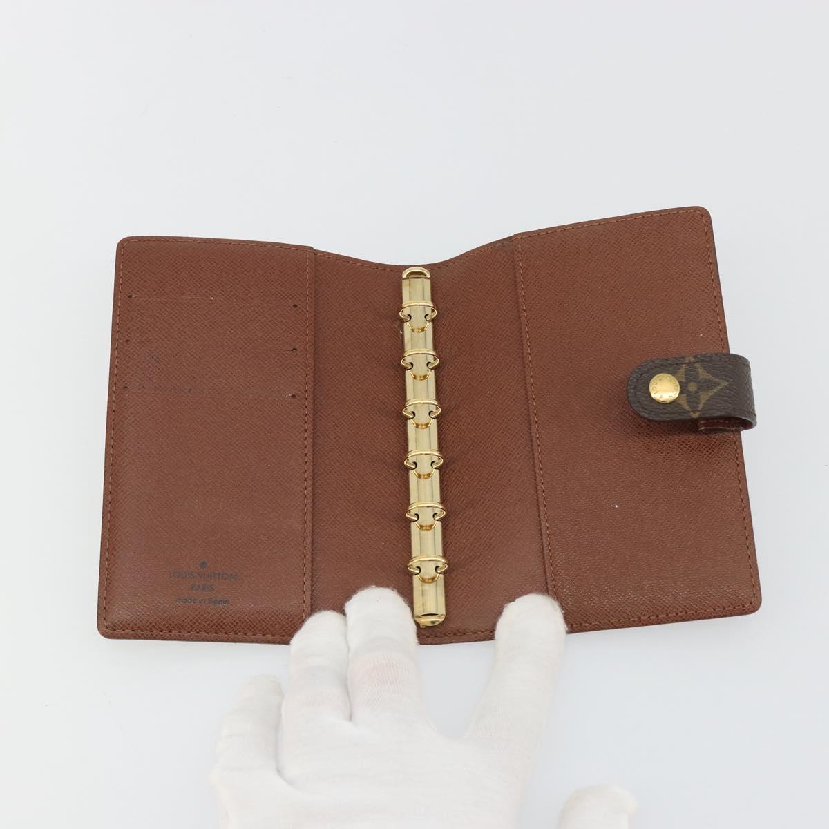 LOUIS VUITTON Monogram Agenda PM Day Planner Cover R20005 LV Auth 188657A