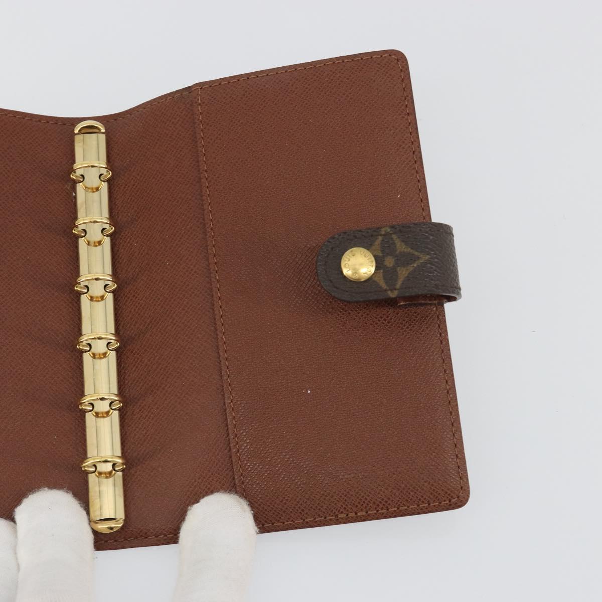 LOUIS VUITTON Monogram Agenda PM Day Planner Cover R20005 LV Auth 188657A