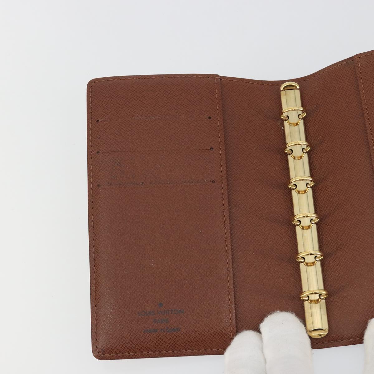 LOUIS VUITTON Monogram Agenda PM Day Planner Cover R20005 LV Auth 188657A
