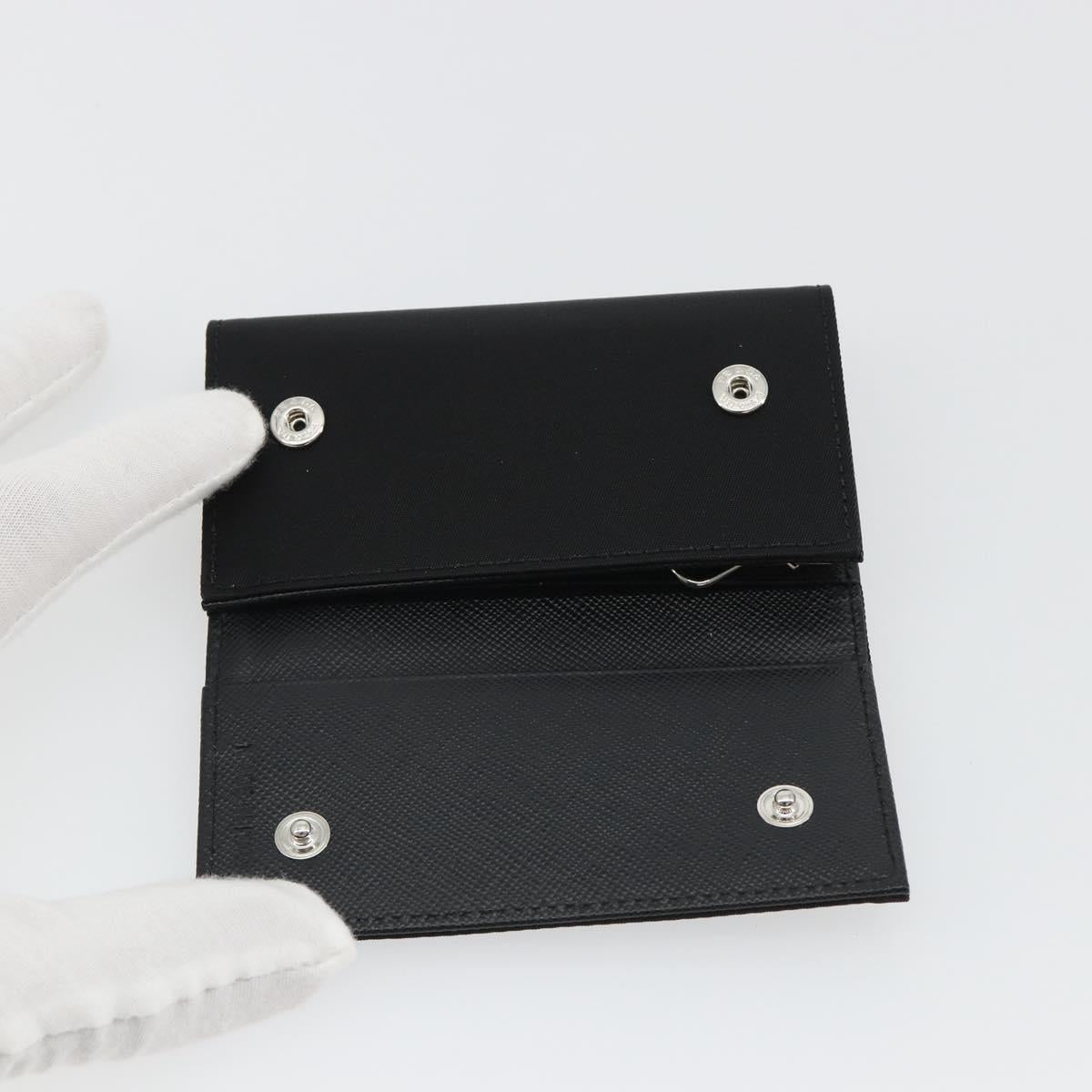 PRADA Key Case Nylon Black Black Auth 188658A