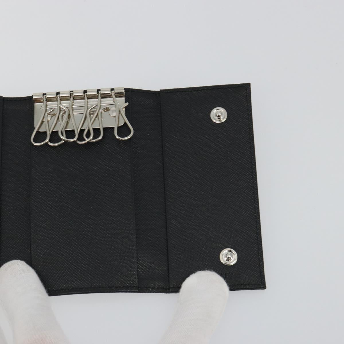 PRADA Key Case Nylon Black Black Auth 188658A