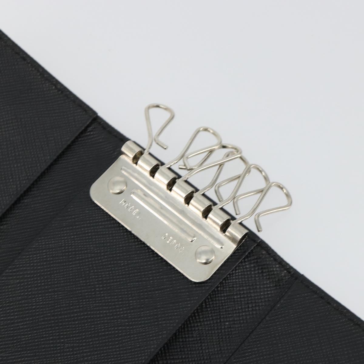 PRADA Key Case Nylon Black Black Auth 188658A