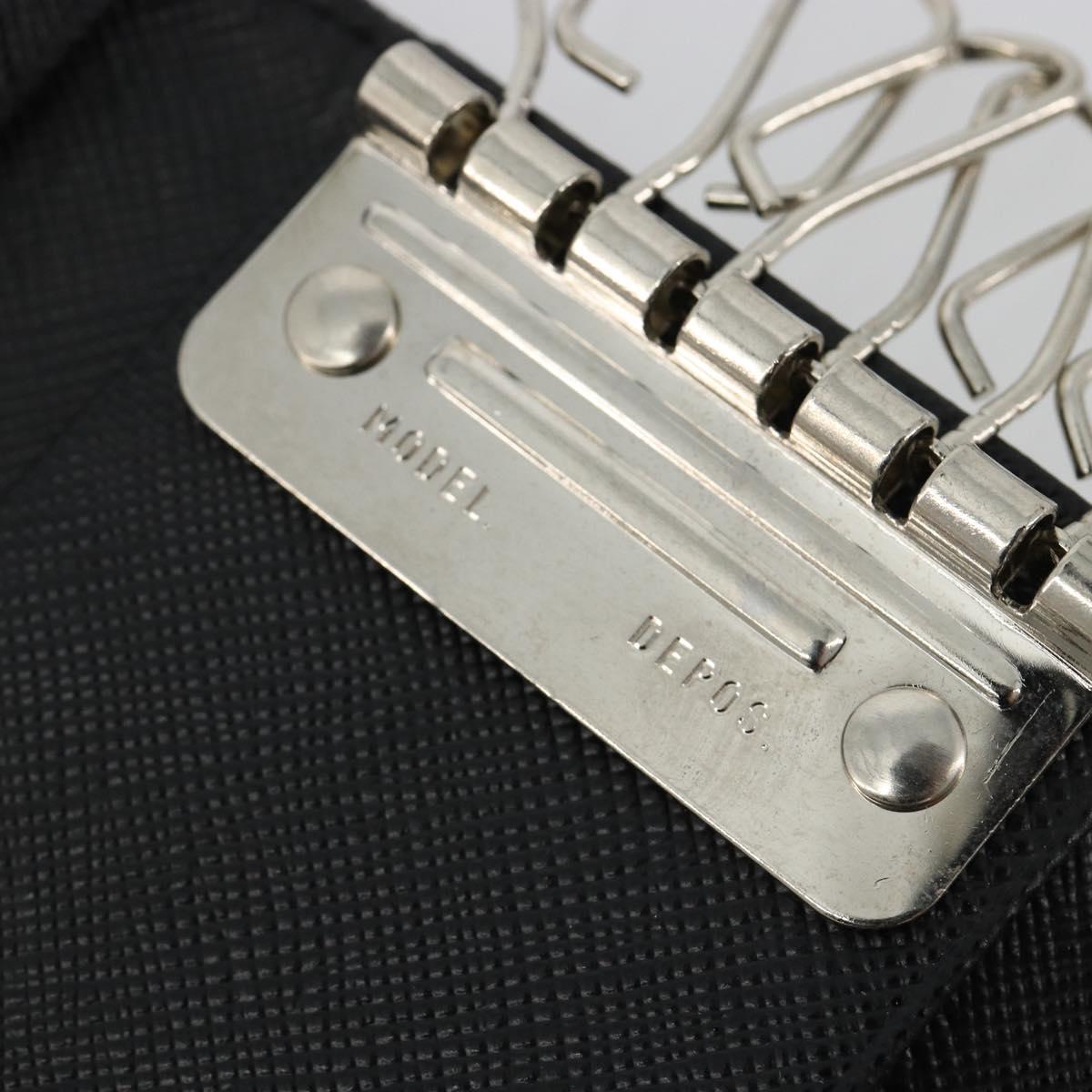 PRADA Key Case Nylon Black Black Auth 188658A