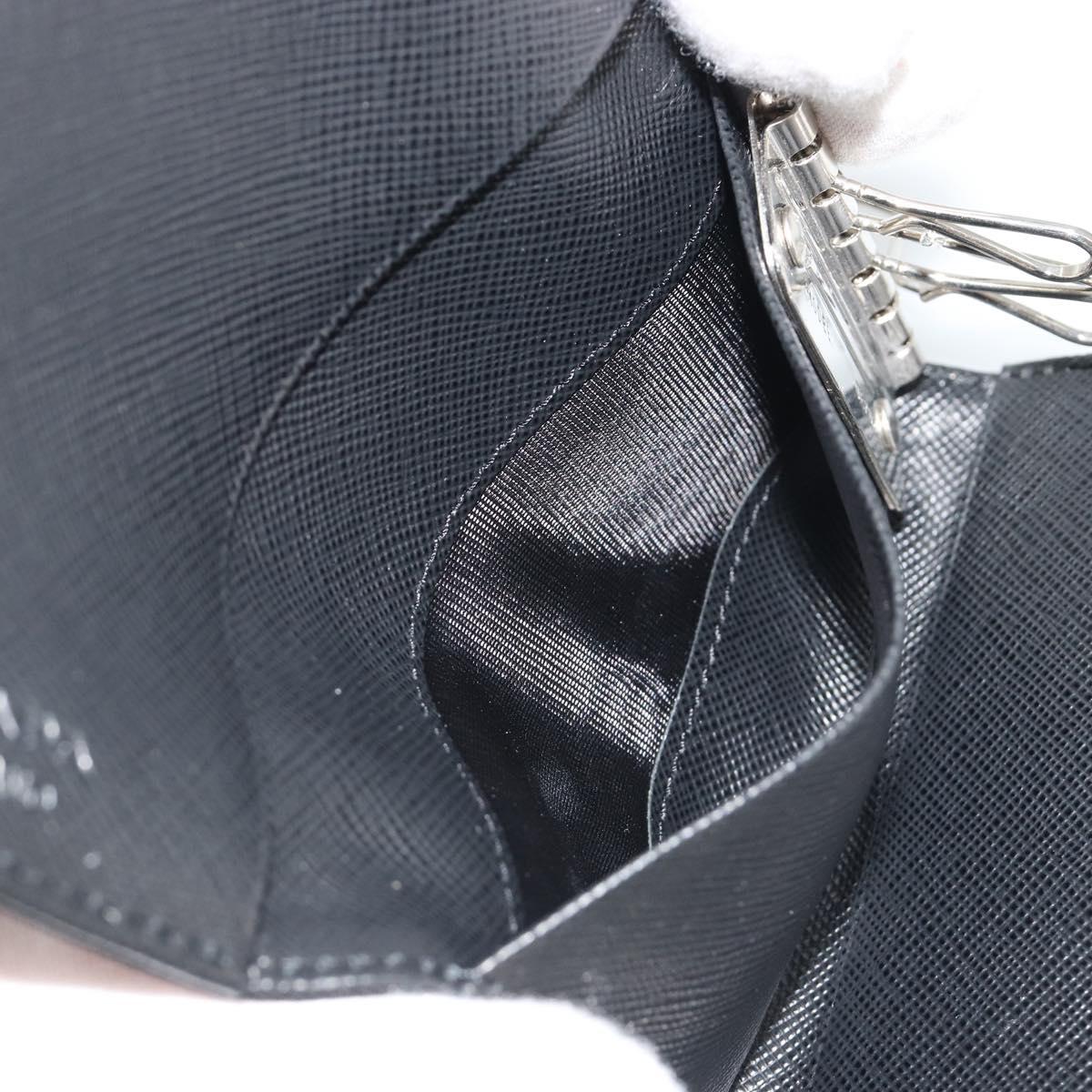 PRADA Key Case Nylon Black Black Auth 188658A