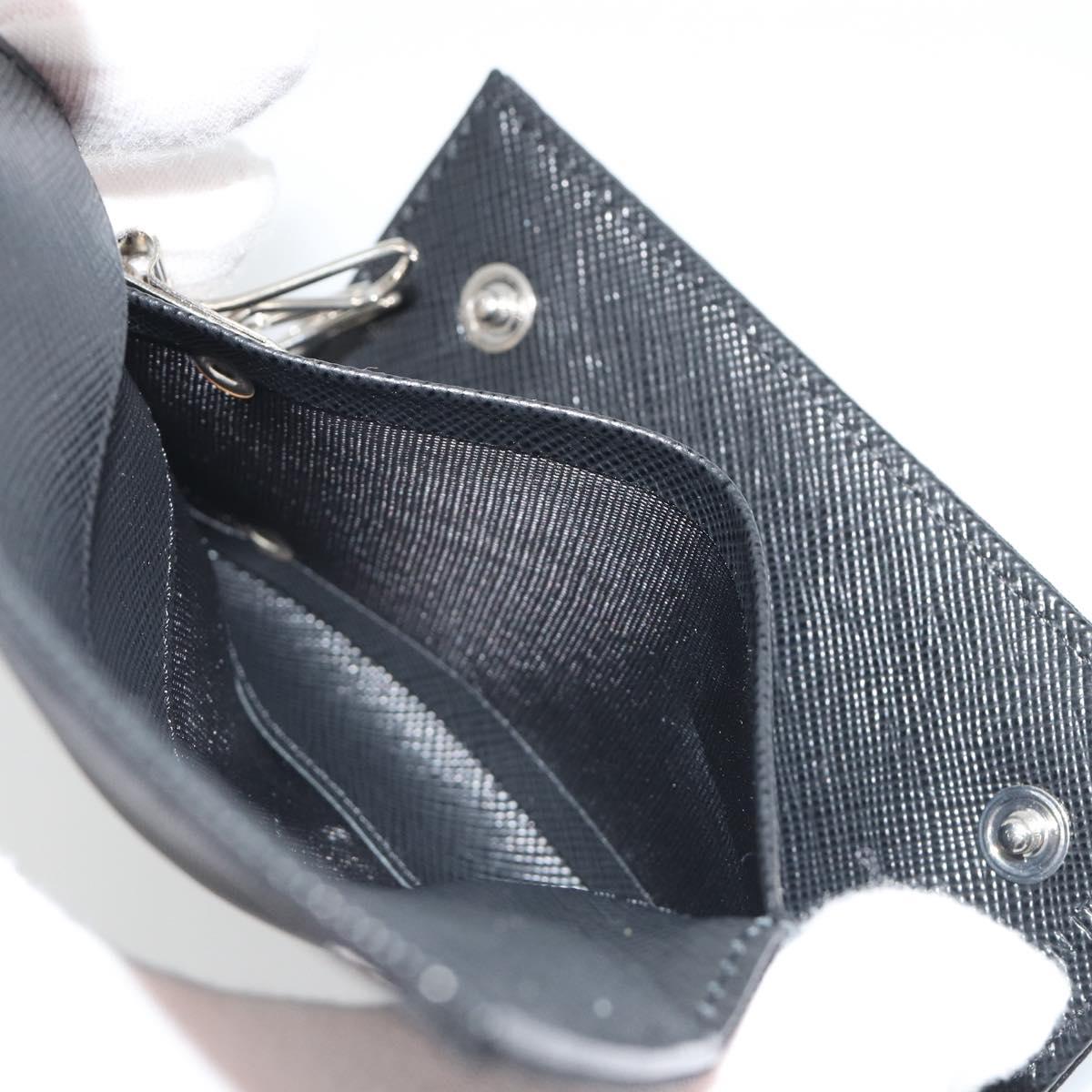 PRADA Key Case Nylon Black Black Auth 188658A