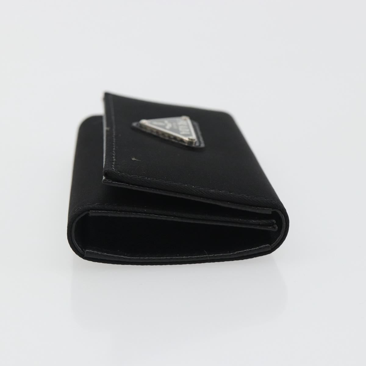 PRADA Key Case Nylon Black Black Auth 188658A