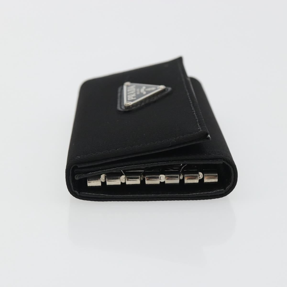 PRADA Key Case Nylon Black Black Auth 188658A