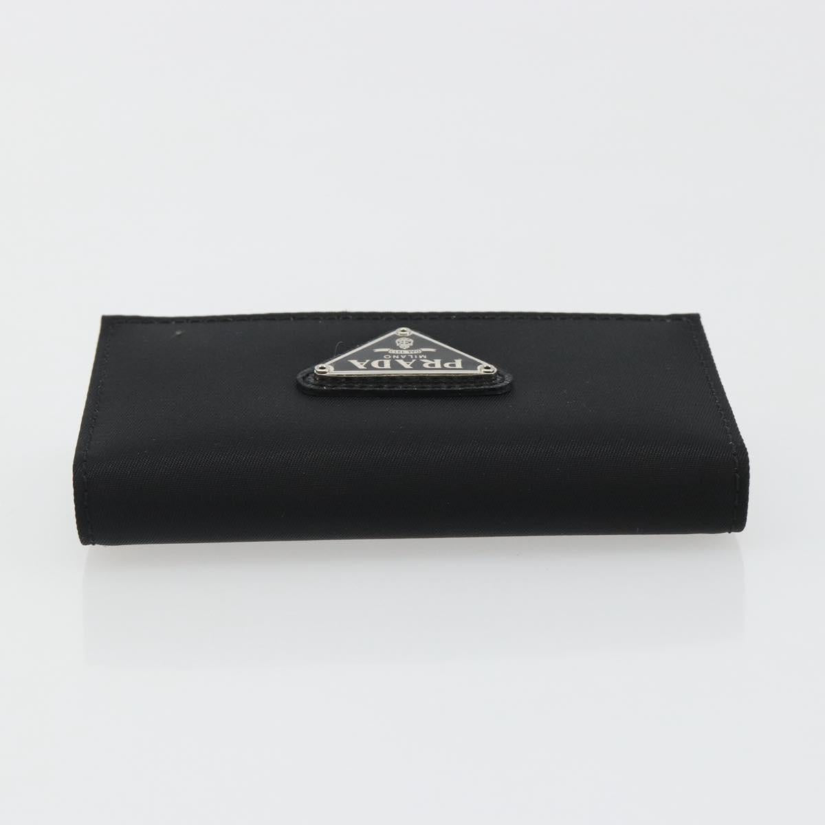 PRADA Key Case Nylon Black Black Auth 188658A
