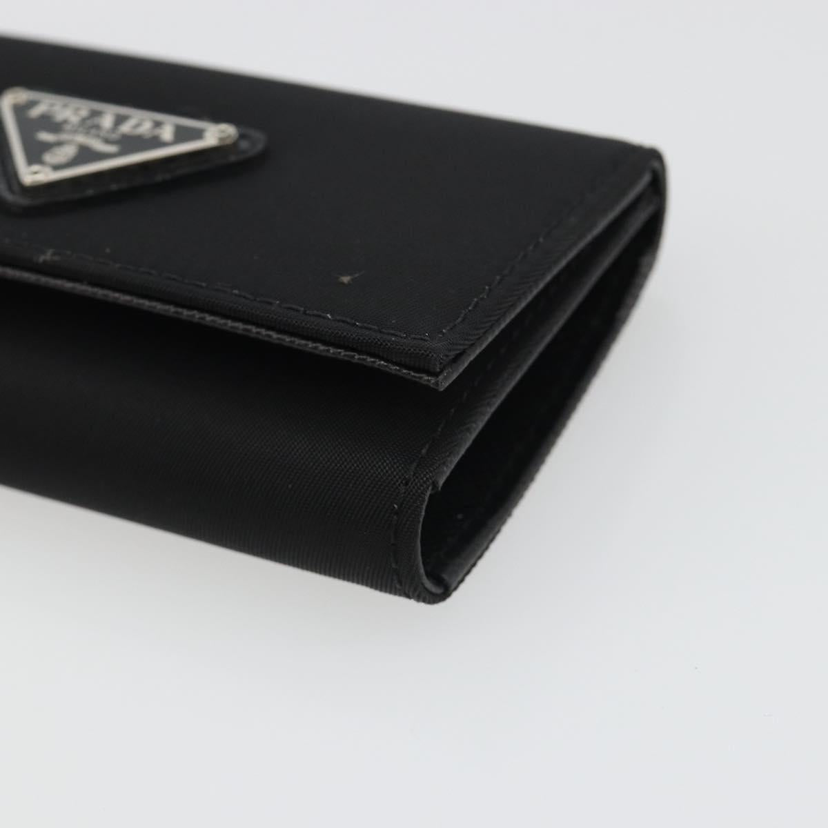 PRADA Key Case Nylon Black Black Auth 188658A