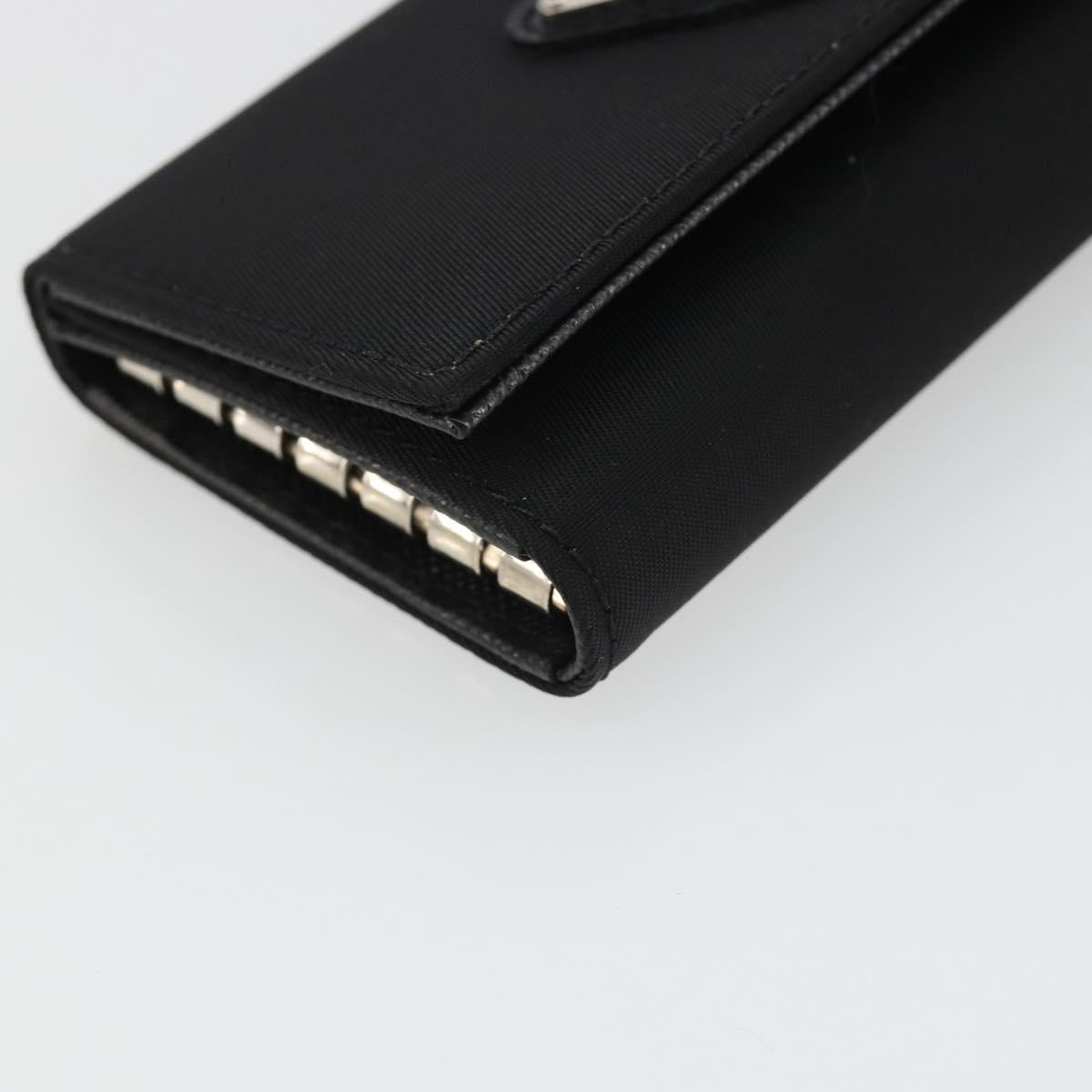 PRADA Key Case Nylon Black Black Auth 188658A