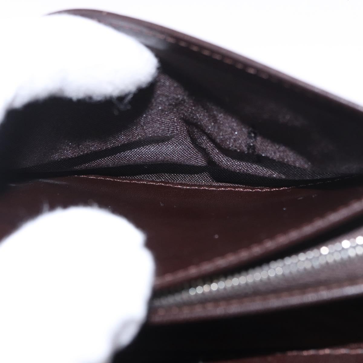 FENDI Zucca Canvas Long Wallet Black Brown Auth 188660A