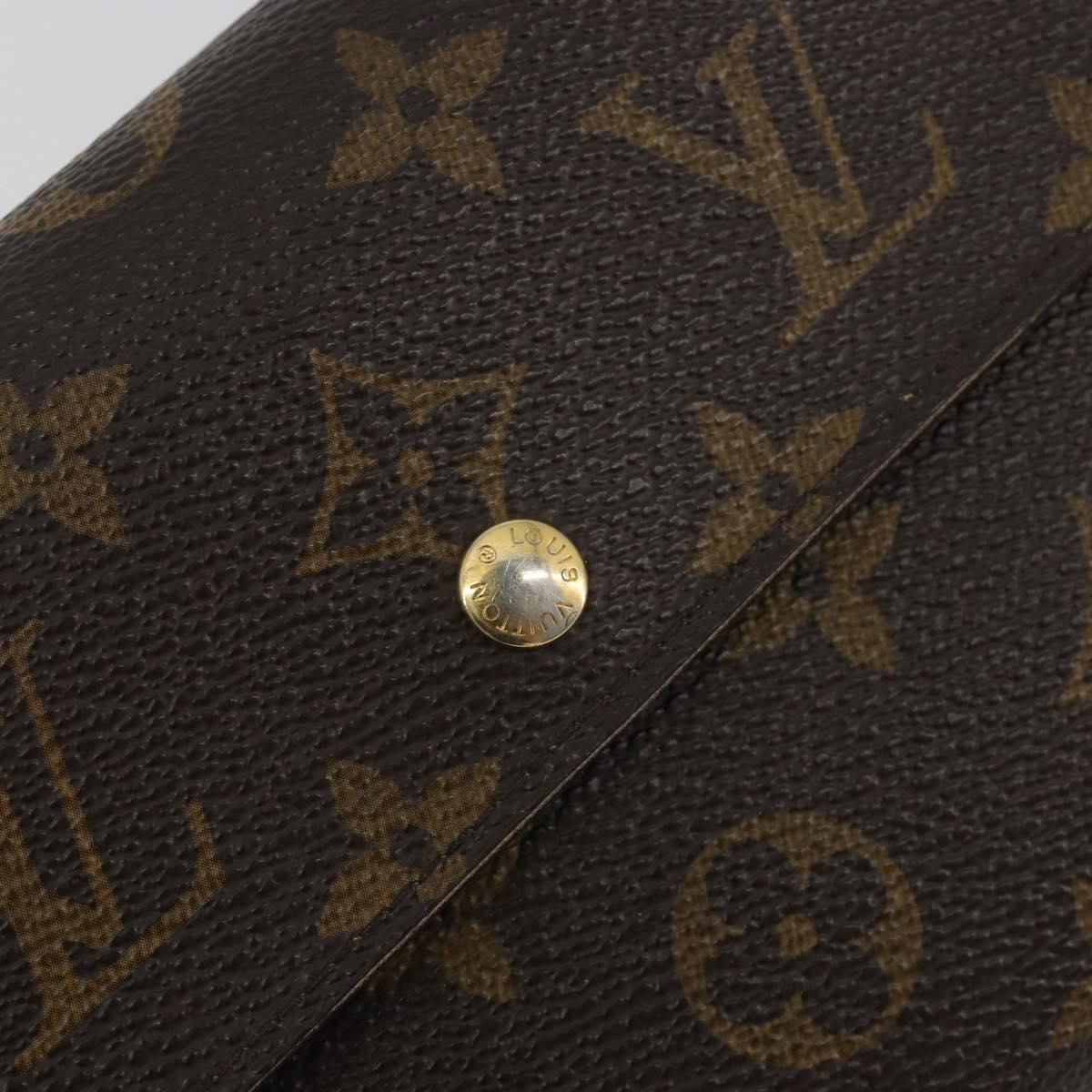 LOUIS VUITTON Monogram Porte TresorEtui Papie Wallet M61202 LV Auth 188664A