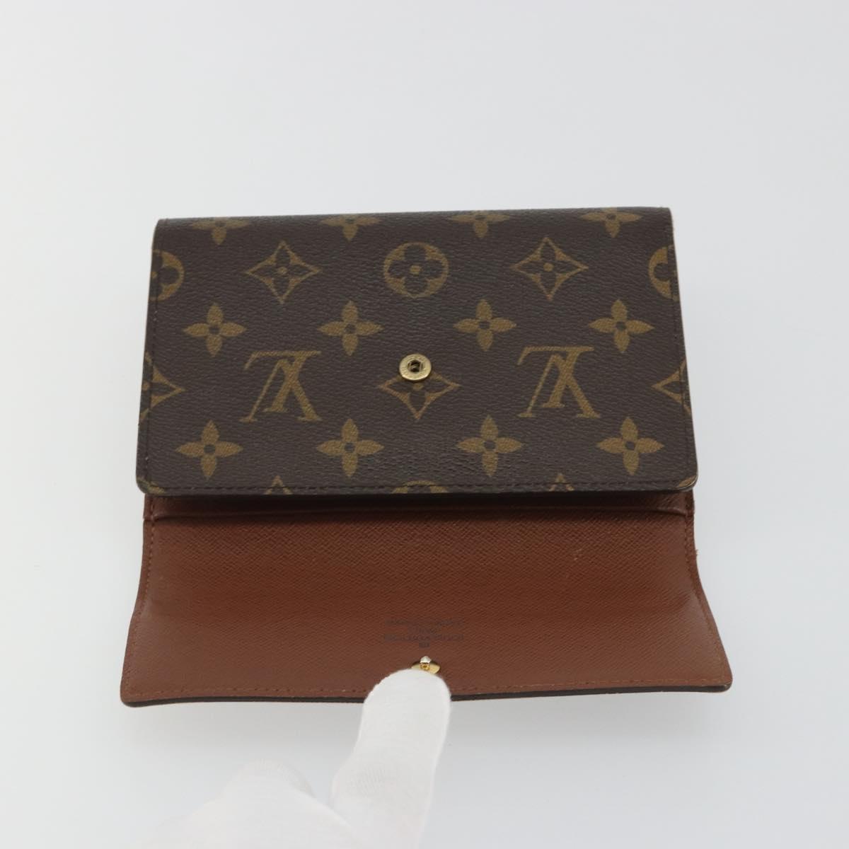 LOUIS VUITTON Monogram Porte TresorEtui Papie Wallet M61202 LV Auth 188664A