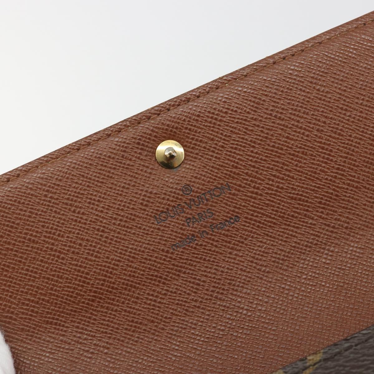 LOUIS VUITTON Monogram Porte TresorEtui Papie Wallet M61202 LV Auth 188664A