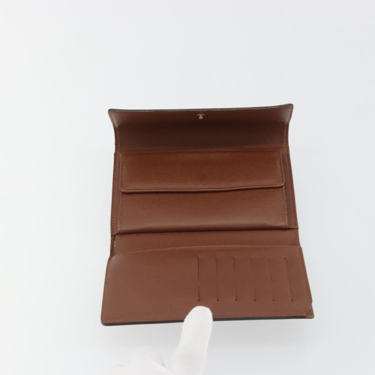 LOUIS VUITTON Monogram Porte TresorEtui Papie Wallet M61202 LV Auth 188664A