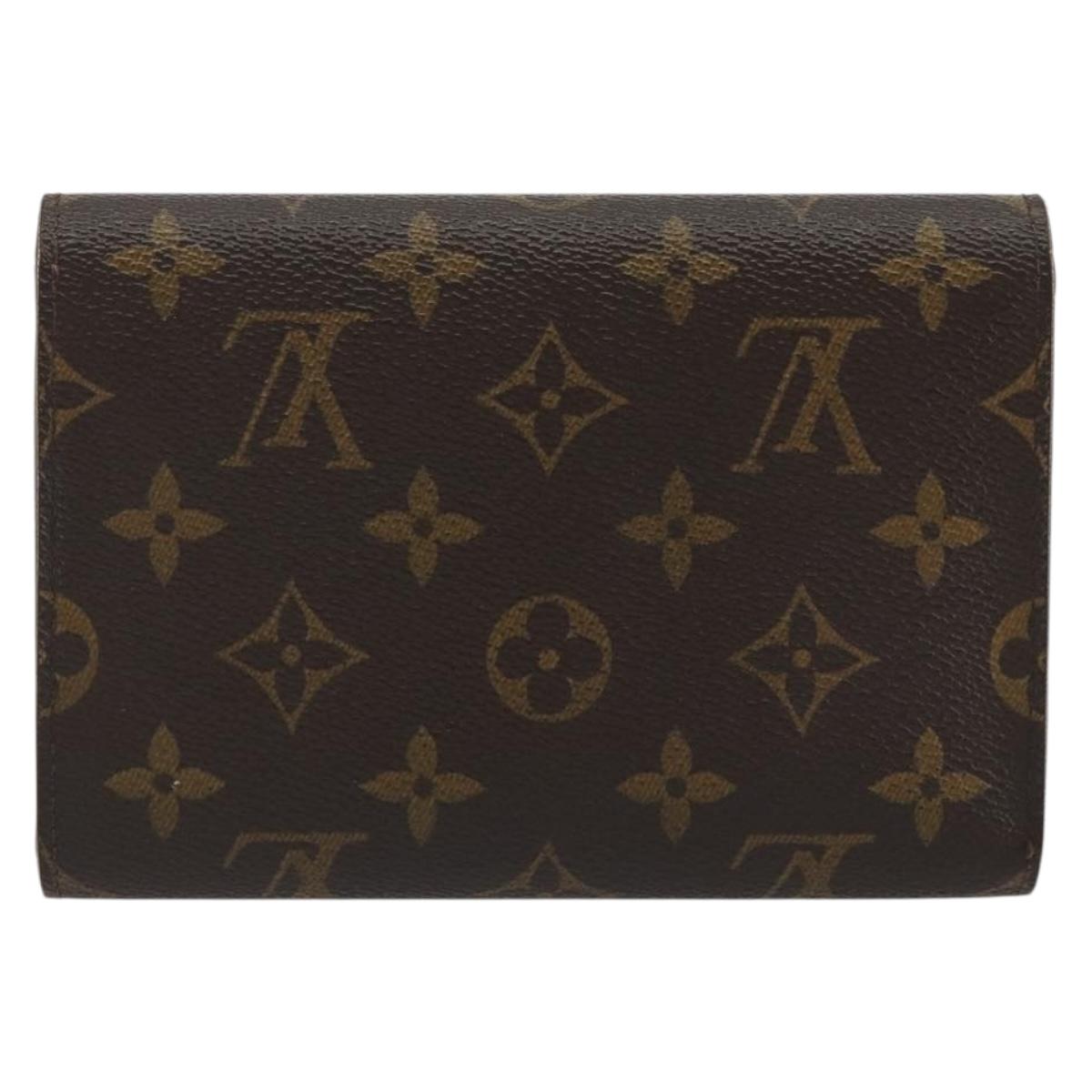 LOUIS VUITTON Monogram Porte TresorEtui Papie Wallet M61202 LV Auth 188664A