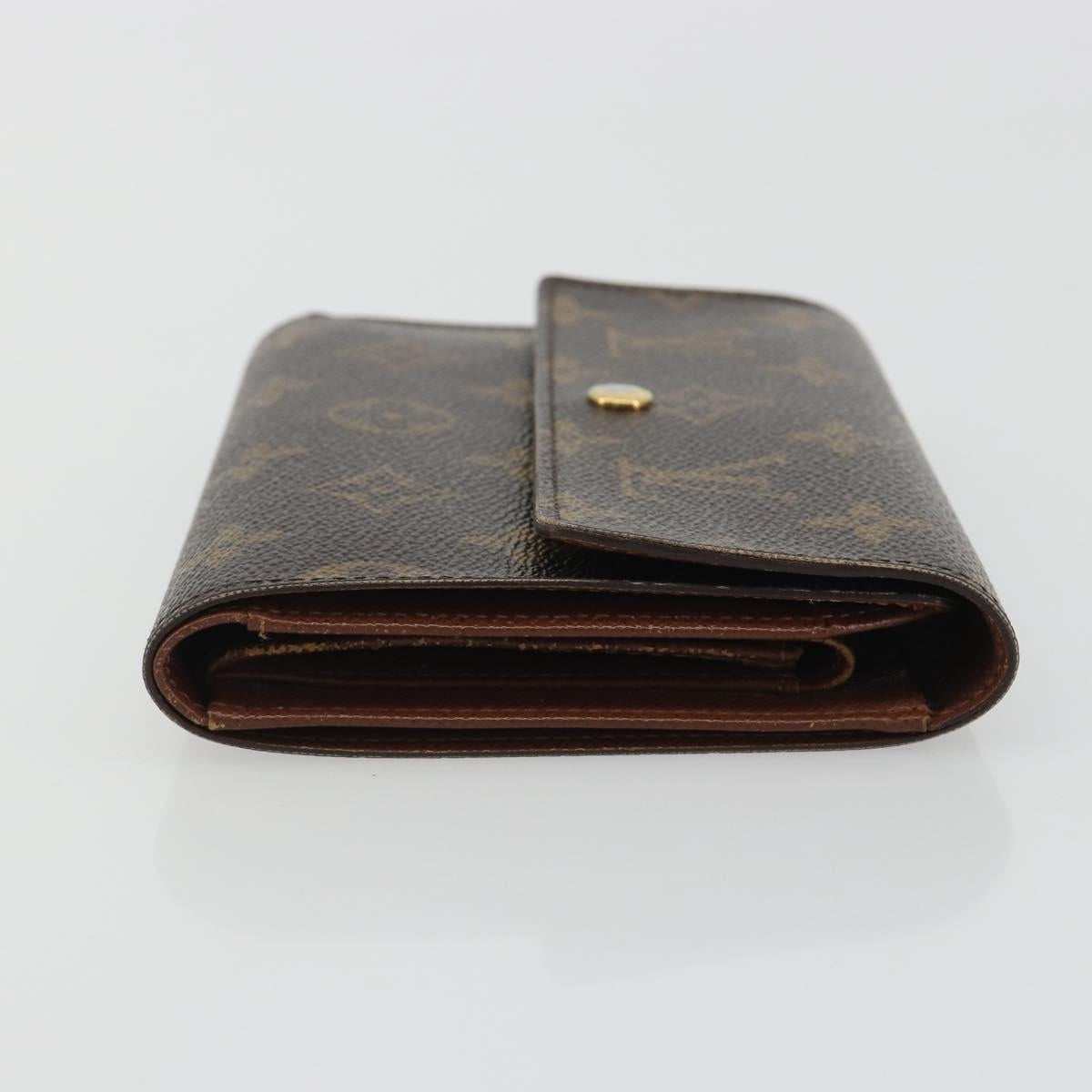 LOUIS VUITTON Monogram Porte TresorEtui Papie Wallet M61202 LV Auth 188664A