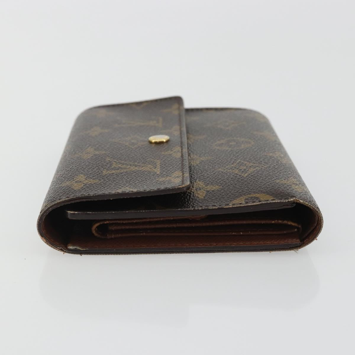 LOUIS VUITTON Monogram Porte TresorEtui Papie Wallet M61202 LV Auth 188664A
