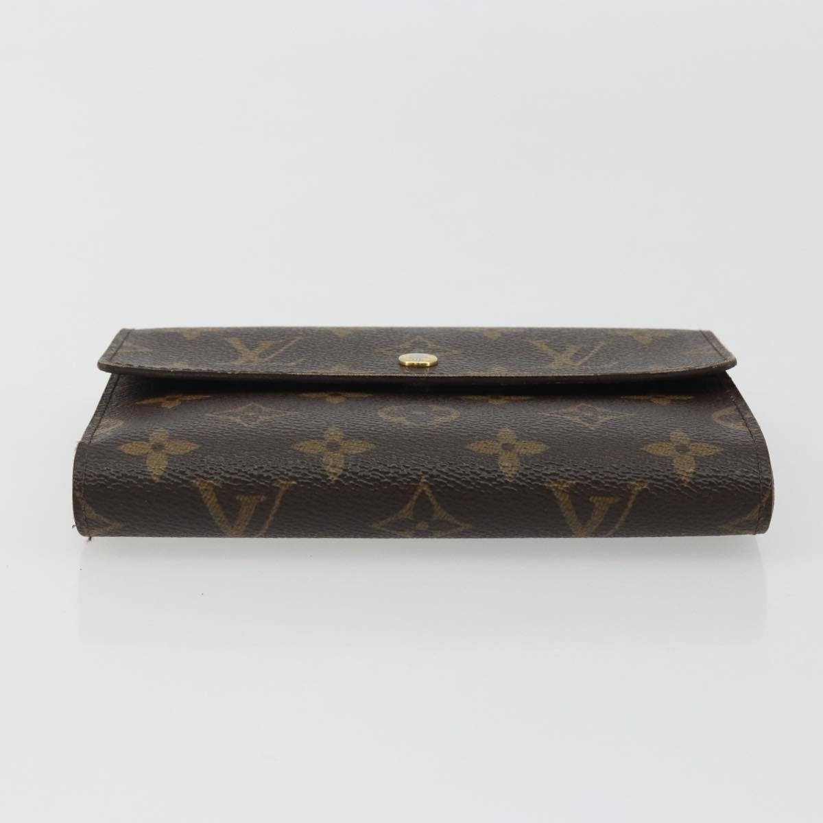 LOUIS VUITTON Monogram Porte TresorEtui Papie Wallet M61202 LV Auth 188664A